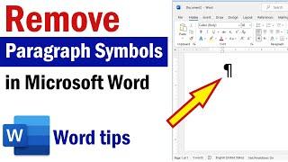 How to Remove Paragraph Symbols in Microsoft Word | How To  Turn Off The Paragraph Symbol in Word