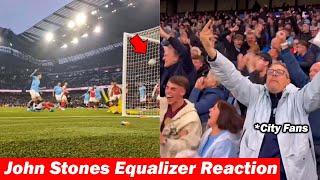 Man City Fans Reactions to John Stones (90+8') Equalizer vs Arsenal