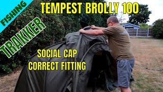 Trakker Tempest 100 Brolly Social Cap - Correct Fitting - Carp Shelter