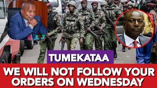 BRAVE POLICE OFFICERS REJECTS RUTO & KINDIKI ORDERS TO SHO0T AND K1LL PEOPLE DURING WEDNESDAY DEMOS.