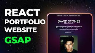 Build and Deploy Modern Portfolio Website | React | GSAP | Tailwind CSS