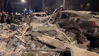 Buildings damaged in Tel Aviv area following Iranian missile attack