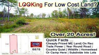 Cheap Maine Land For Sale | Over 20 Acres Callaghan RD Houlton ME MOOERS REALTY #8878