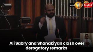 Ali Sabry and Shanakiyan clash over derogatory remarks