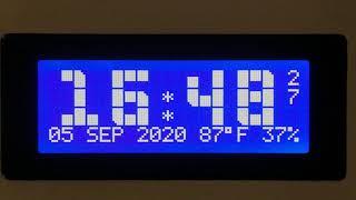 NTP, Network Time Protocol, WiFi, Internet Scrolling LCD Weather Clock, ESP8266, ESP-01.