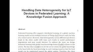 Handling Data Heterogeneity for IoT Devices in Federated Learning A Knowledge Fusion Approach