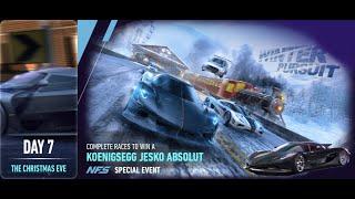 koenigsegg jesko absolut | winter pursuit | Need For Speed: No Limits | day 7