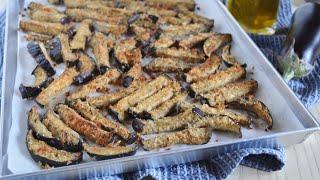 Bastoncini di melanzane gratinati al forno