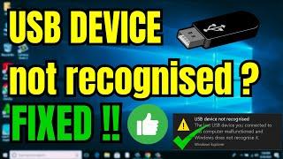 FIX "USB Device Not Recognised" in Windows 10/11 [Updated] - 7 Best Solutions