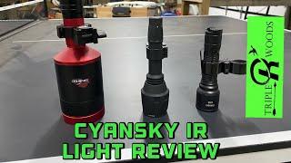 New IR Night Vision Hunting Light Review - Cyansky K3-i8 IR Light - Sniper Hog - Stock ATN