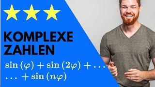 Komplexe Zahlen (Anwendung) | Überlagerung harmonischer Oberschwingungen sin(x)+sin(2x)+...+sin(nx)