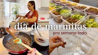 PREPARANDO MARMITAS PARA A SEMANA cardápio simples e fácil, organização e praticidade