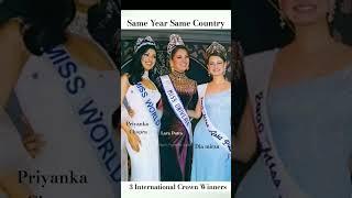 3 Beauty Queens  #trendingshorts #ytviral #ytshorts #shortvideo #bollywood #dia#priyanka #lara#miss