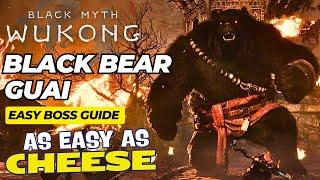 How to EASILY defeat Black Bear Guai with a New Trick - Black Myth Wukong