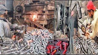 Interesting manufacturing process of nuts bolt | Production of bolts | How Bolt are Made in Factory