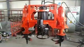 Everflowing electric submersible sand dredge pump with agitator and cutters