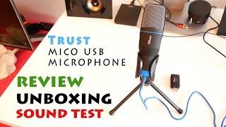 Trust Mico Microphone Usb - REVIEW - UNBOXING - SOUND TEST (4K)