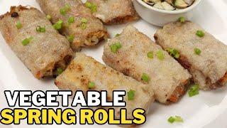 Vegetable Spring Roll Recipe w/ RICE PAPER