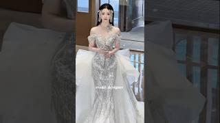 When a designer make a very detailed gown#fashion #dress #weddingdress #shortvideos #viralvideo