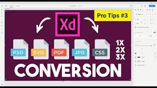 How to convert XD to psd, css, svg, png, jpg, 1x, 2x, 3x, TIP 3