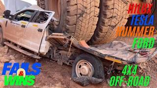 4X4 FAILS  WINOFF ROAD CHALLENGE CHEVY vs X5 vs LAND CRUISER vs HILUX vs PATROL