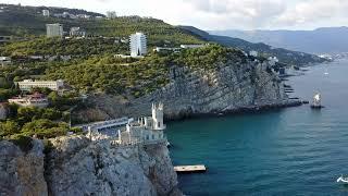 crimea,yalta,swallow's nest,sightseeing,russia,ukraine,black sea,drone flight