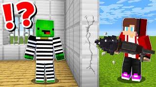 JJ and Mikey in ROBLOX SECURITY PRISON CHALLENGE in Minecraft / Maizen animation