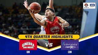 BRGY. GINEBRA vs. CONVERGE | 4TH QUARTER HIGHLIGHTS | QUARTERFINALS | PBA SEASON 49 PHILIPPINE CUP