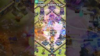 Super Yeti + Clone  (Clash of Clans) | #shorts #clashofclans