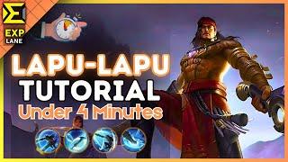 4-Minute Lapu-Lapu Tutorial in EXP Lane || (MLBB S35) 2024