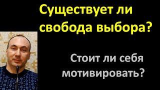 Существует ли свобода выбора?  Стоит ли себя мотивировать?