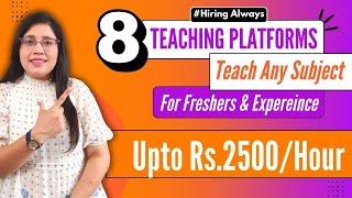 8 Genuine ONLINE TEACHING Platforms _ Online Teaching From Home