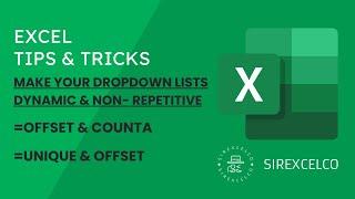 Stop wasting time with manual data entries in Excel!! | Create Dynamic and Unique dropdown lists!!