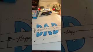 Easy Fathers Day Card(Days late) #ab #abs #easyart #tutorial #art #fathersday
