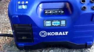 Quick Demo of Kobalt Portable Compressor