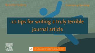 10 tips for writing a truly terrible journal article