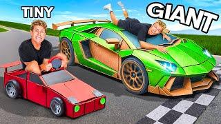 Building GIANT vs TINY Race Cars!