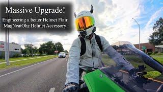 Engineering a better Helmet Flair MagNeatOhz helmet accessory - The upgrade for people with zoomies.