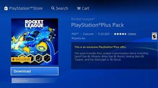 How to Get Rocket League PlayStation Plus Pack for FREE | PS Plus Exclusive | PS4 | PlayStation