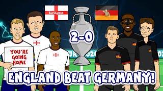 ENGLAND BEAT GERMANY! (2-0 Sterling Kane Goals Highlights Euro 2020)