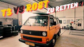 VW T3 gegen Rost. Laut Werkstatt nicht mehr zu retten.