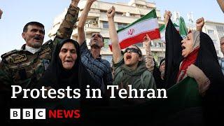 Protests in Tehran after US strikes on Iranian nuclear sites | BBC News