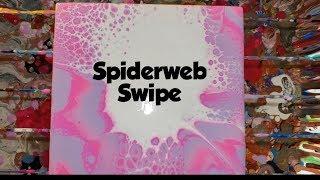 Spider Web acrylic pouring swipe / acrylic pour swiping