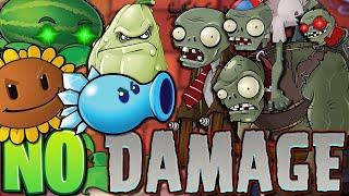 Can you beat Plants vs Zombies WITHOUT Taking Damage?!