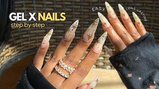 Watch Me Do Gel X Nails At Home!   | BEGINNER FRIENDLY gel x nails tutorial