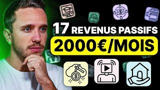 Revenus Passifs : 17 Idées pour gagner 2000€/mois passées au crible !