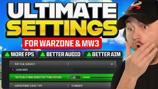 #1 BEST SETTINGS For WARZONE & MW3! (MAX FPS, Graphics, Audio & Controller Settings)