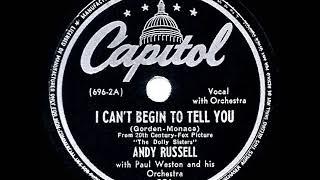 1946 HITS ARCHIVE: I Can’t Begin To Tell You - Andy Russell