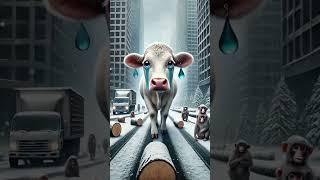The Brave Cow and the Mischievous Monkeys