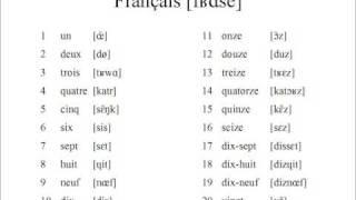 French Numbers 1-20